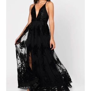 Formal Black Maxi Dress